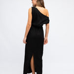 One Shoulder Linen Dress-White Closet-Lot 39 Store & Cafe