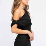 One Shoulder Linen Dress-White Closet-Lot 39 Store & Cafe