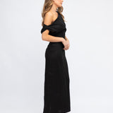 One Shoulder Linen Dress-White Closet-Lot 39 Store & Cafe