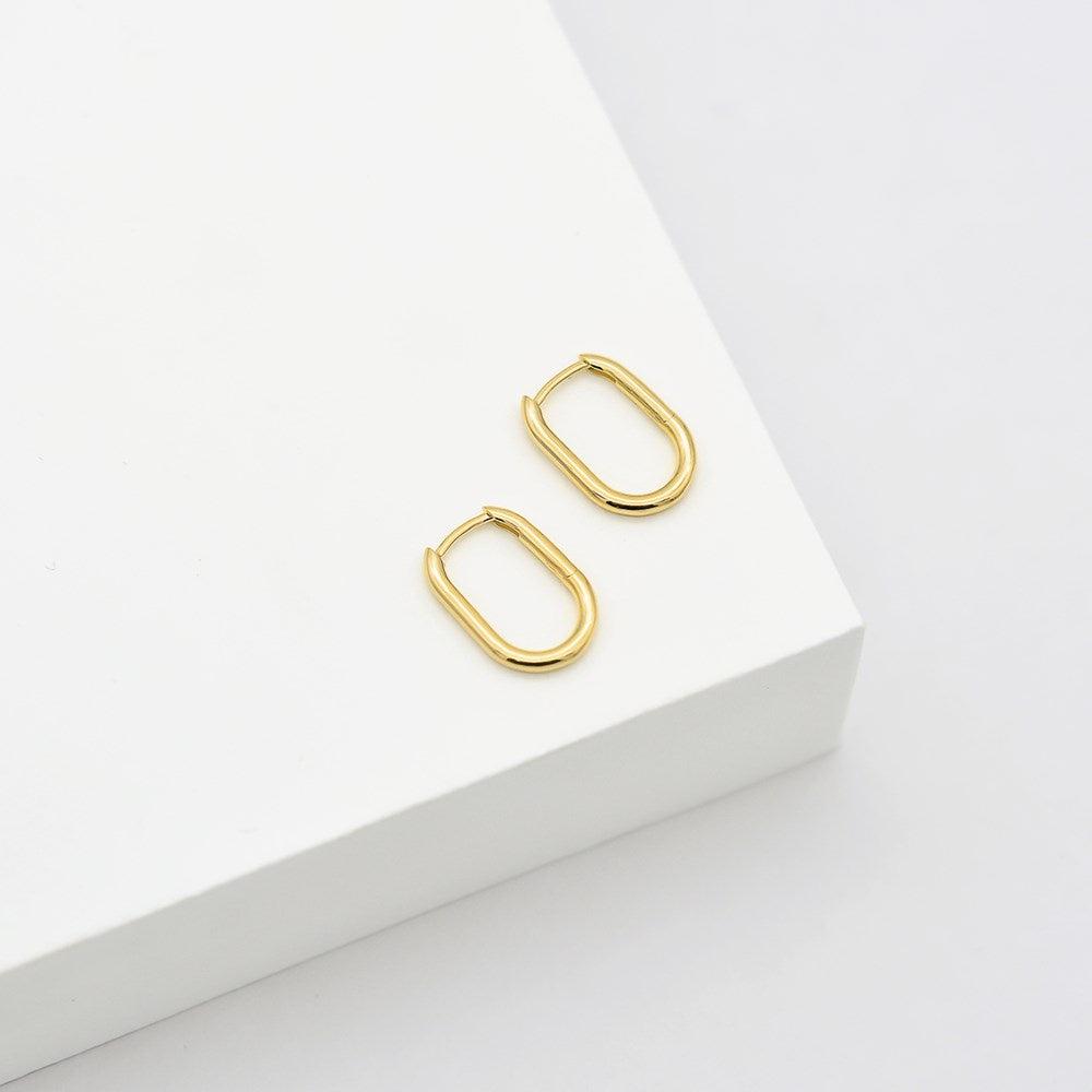 Oval Hoop Earrings-Linda Tahija-Lot 39 Store & Cafe