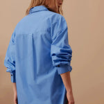 Peta Oversized Shirt - Amalfi Blue-Ceres Life-Lot 39 Store & Cafe