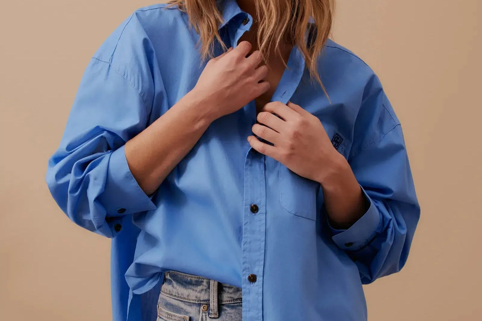 Peta Oversized Shirt - Amalfi Blue-Ceres Life-Lot 39 Store & Cafe