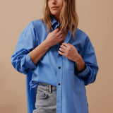 Peta Oversized Shirt - Amalfi Blue-Ceres Life-Lot 39 Store & Cafe