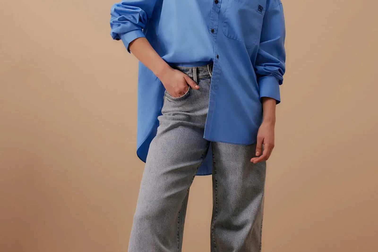 Peta Oversized Shirt - Amalfi Blue-Ceres Life-Lot 39 Store & Cafe