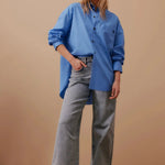 Peta Oversized Shirt - Amalfi Blue-Ceres Life-Lot 39 Store & Cafe