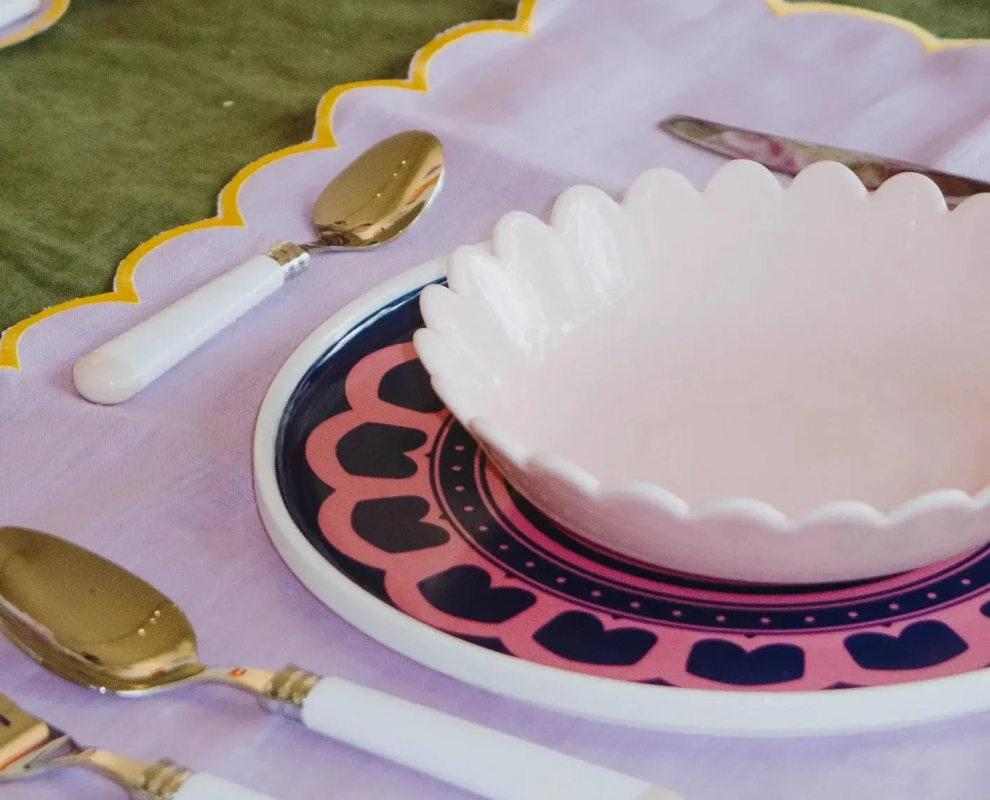 Pink Scallop Bowls-In to the Roundhouse-Lot 39 Store & Cafe