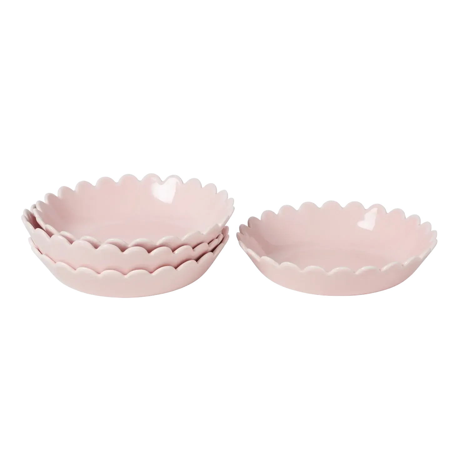 Pink Scallop Bowls-In to the Roundhouse-Lot 39 Store & Cafe