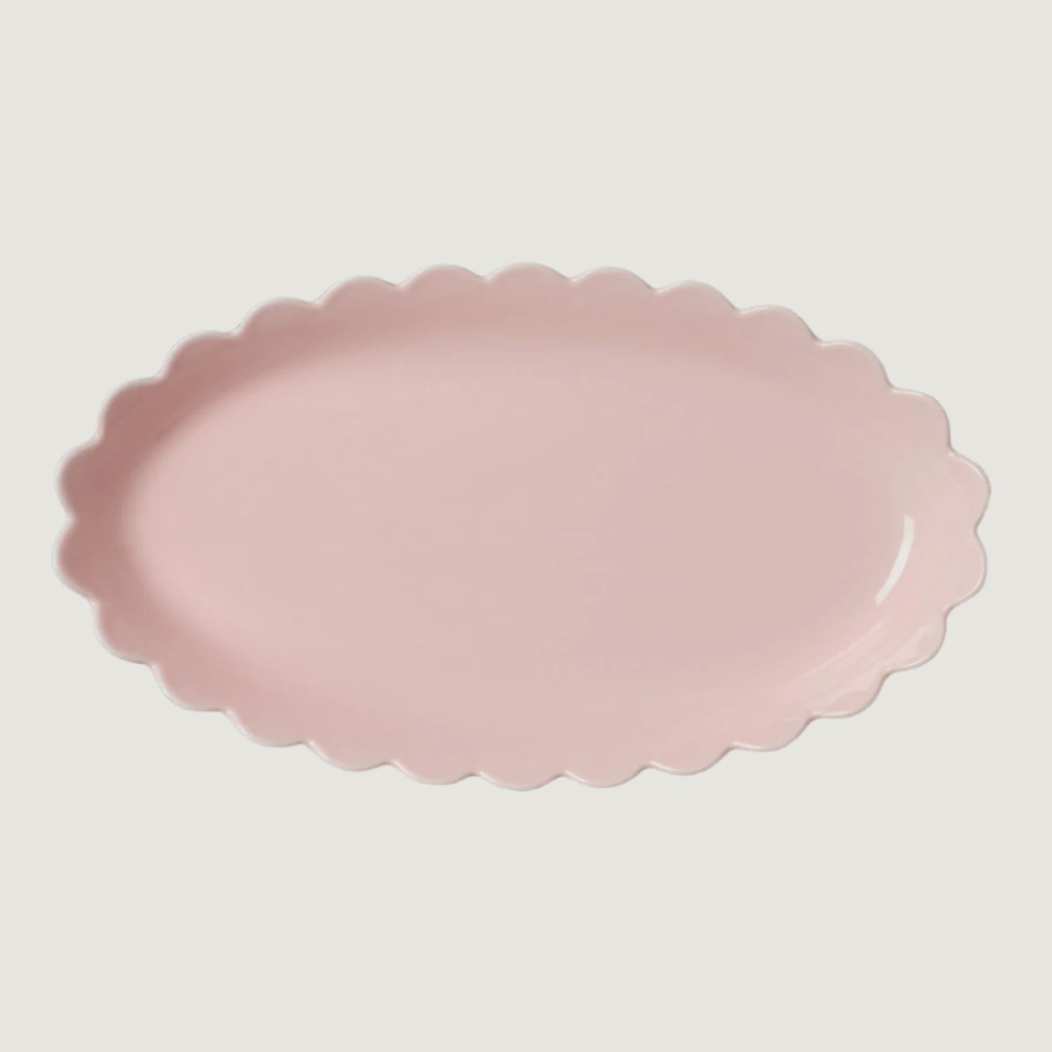 Pink Scallop Platter-In to the Roundhouse-Lot 39 Store & Cafe