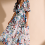 Puff Sleeve Midi - Floral-Passion Fusion-Lot 39 Store & Cafe