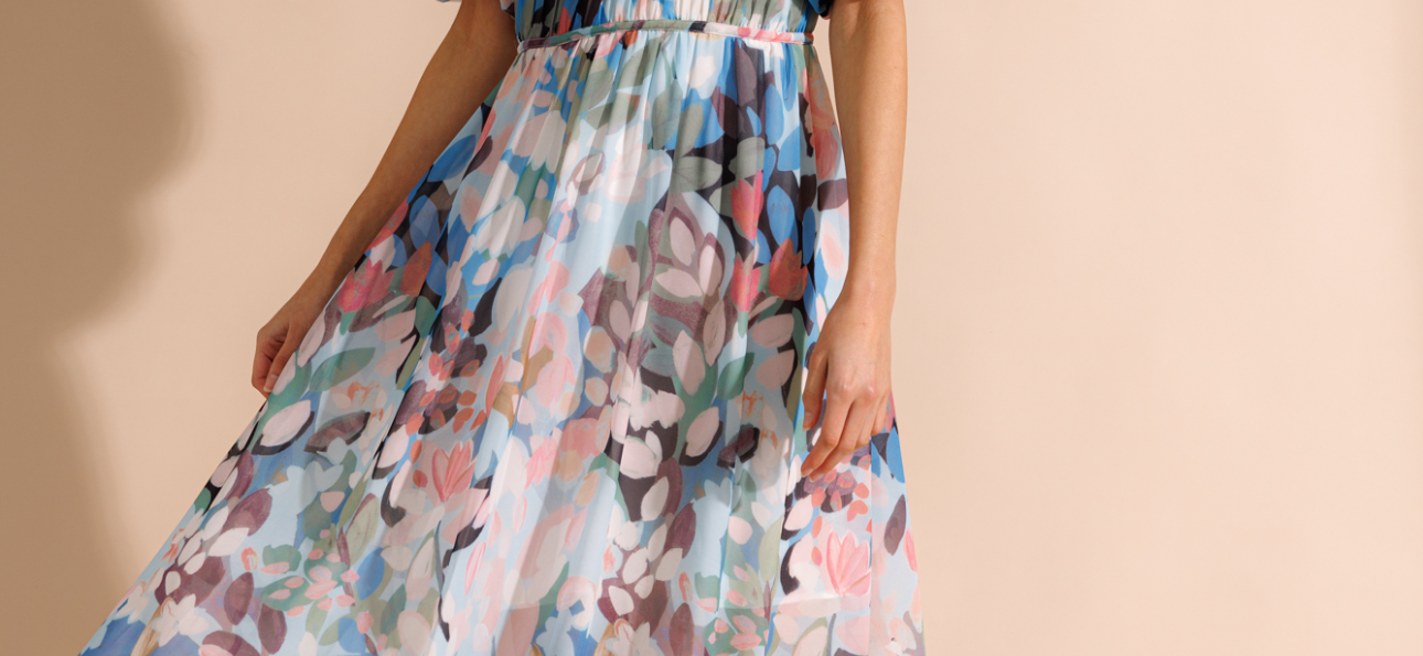 Puff Sleeve Midi - Floral-Passion Fusion-Lot 39 Store & Cafe