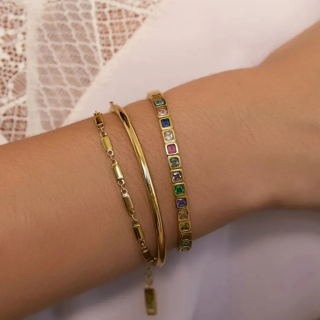 Quinn Gold Cuff - Stone-Arms of Eve-Lot 39 Store & Cafe