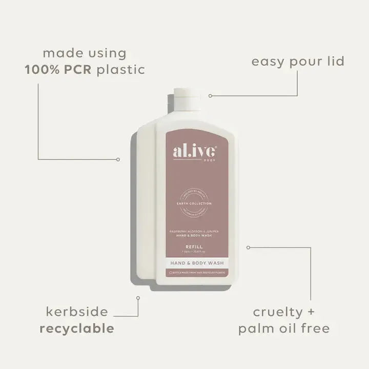 Raspberry & Blossom 1L Refill-al.ive-Lot 39 Store & Cafe