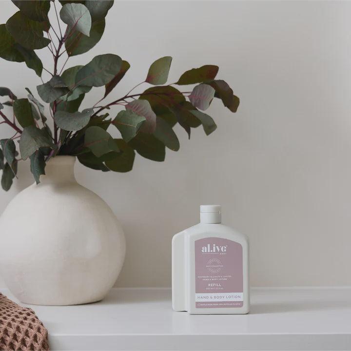 Raspberry & Blossom Lotion 650ml Refill-al.ive-Lot 39 Store & Cafe