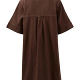 Relaxed Shirt Dress - Chocolate-Ceres Life-Lot 39 Store & Cafe