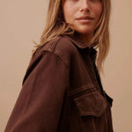 Relaxed Shirt Dress - Chocolate-Ceres Life-Lot 39 Store & Cafe