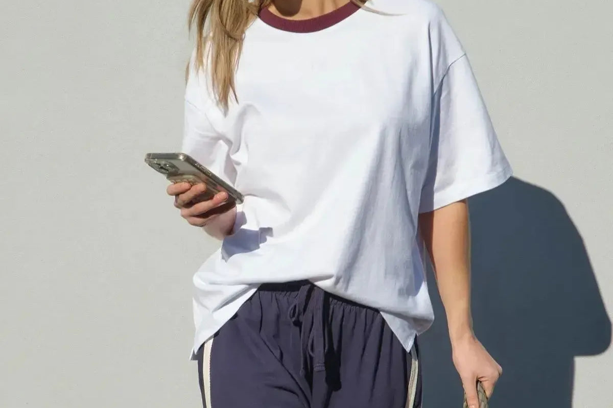 Ringer Tee - White/Raisin-Ceres Life-Lot 39 Store & Cafe