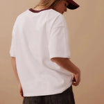 Ringer Tee - White/Raisin-Ceres Life-Lot 39 Store & Cafe