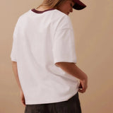 Ringer Tee - White/Raisin-Ceres Life-Lot 39 Store & Cafe