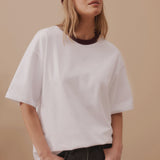Ringer Tee - White/Raisin-Ceres Life-Lot 39 Store & Cafe