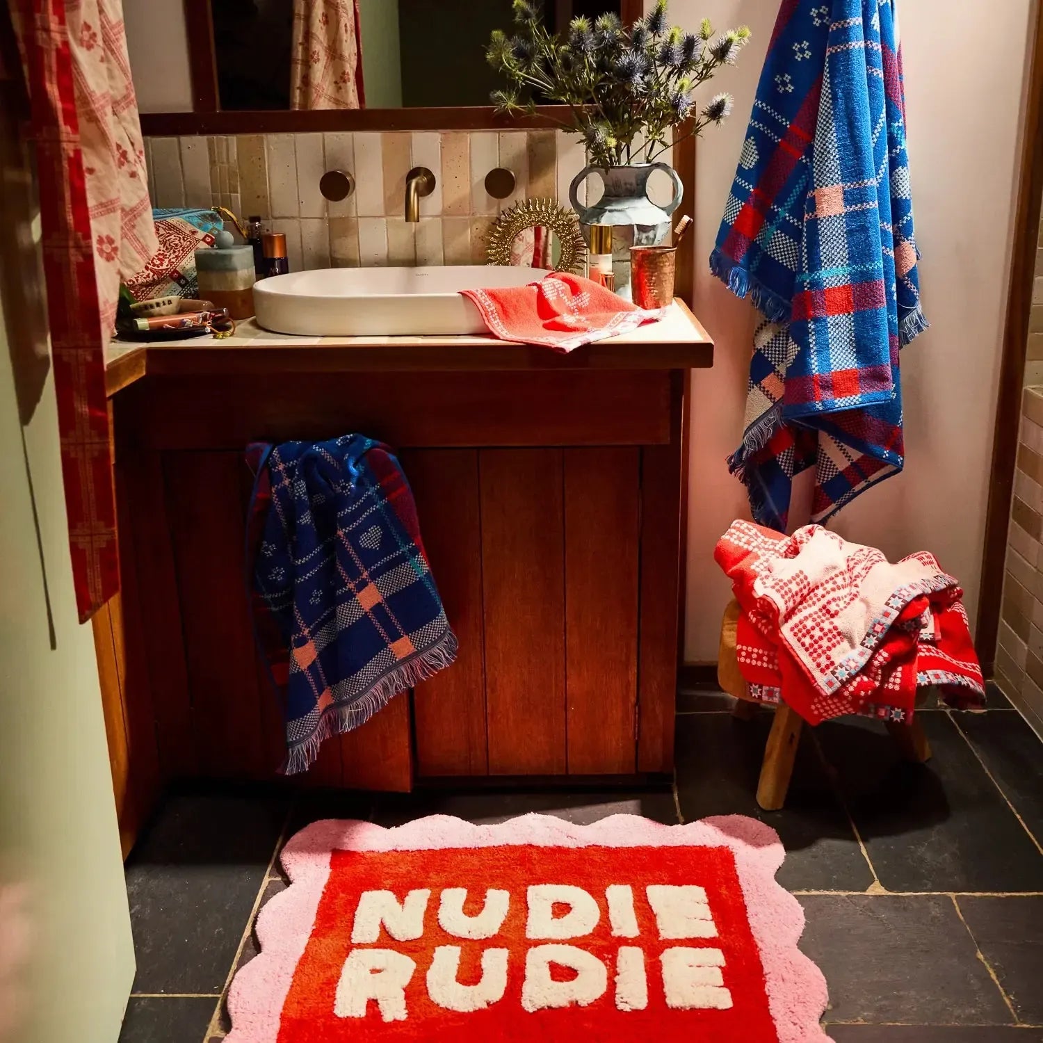 Romy Nudie Bath Mat - Poppy-Sage & Clare-Lot 39 Store & Cafe