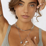 Rose Heart Necklace - Silver-Arms of Eve-Lot 39 Store & Cafe