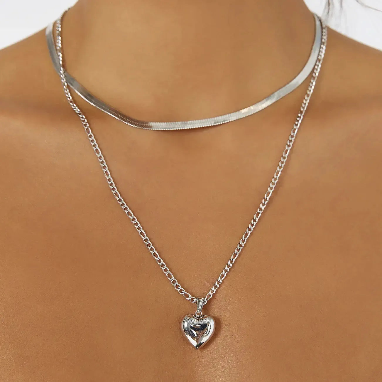 Rose Heart Necklace - Silver-Arms of Eve-Lot 39 Store & Cafe