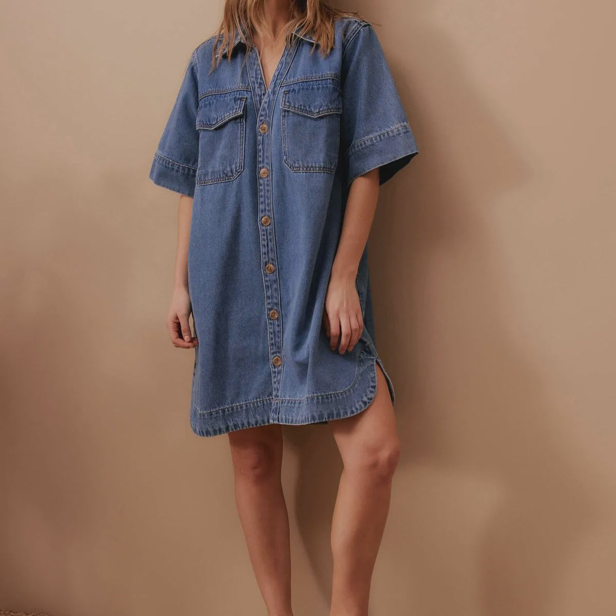 Sammy Relaxed Shirt Dress - Fresh Indigo-Ceres Life-Lot 39 Store & Cafe
