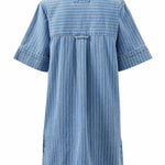 Sammy Relaxed Shirt Dress - Indigo Stripe-Ceres Life-Lot 39 Store & Cafe