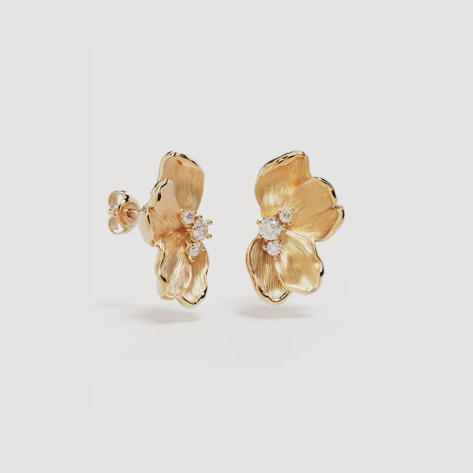 Serene Lotus Statement Earrings-By Charlotte-Lot 39 Store & Cafe