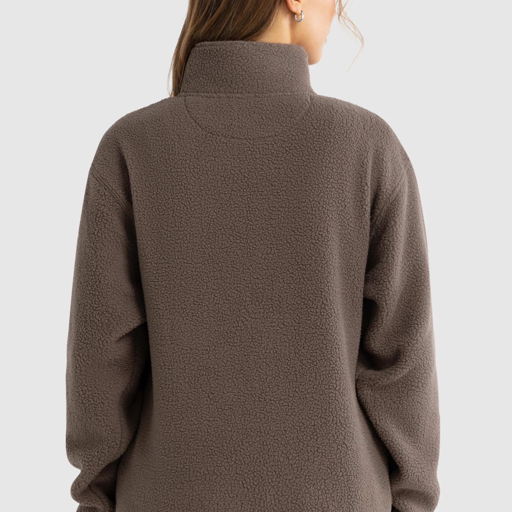 Sherpa Fleece Quarter Zip - Espresso-ORTC-Lot 39 Store & Cafe
