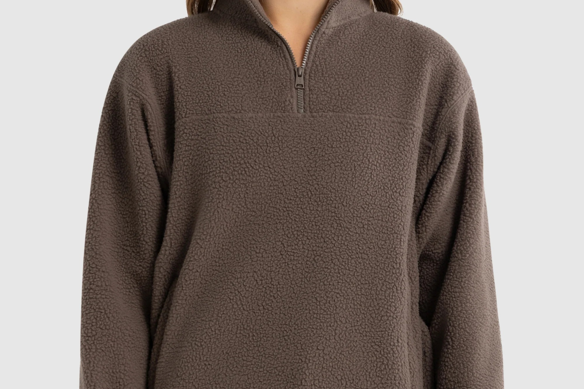 Sherpa Fleece Quarter Zip - Espresso-ORTC-Lot 39 Store & Cafe