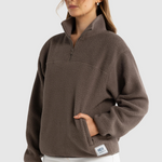 Sherpa Fleece Quarter Zip - Espresso-ORTC-Lot 39 Store & Cafe