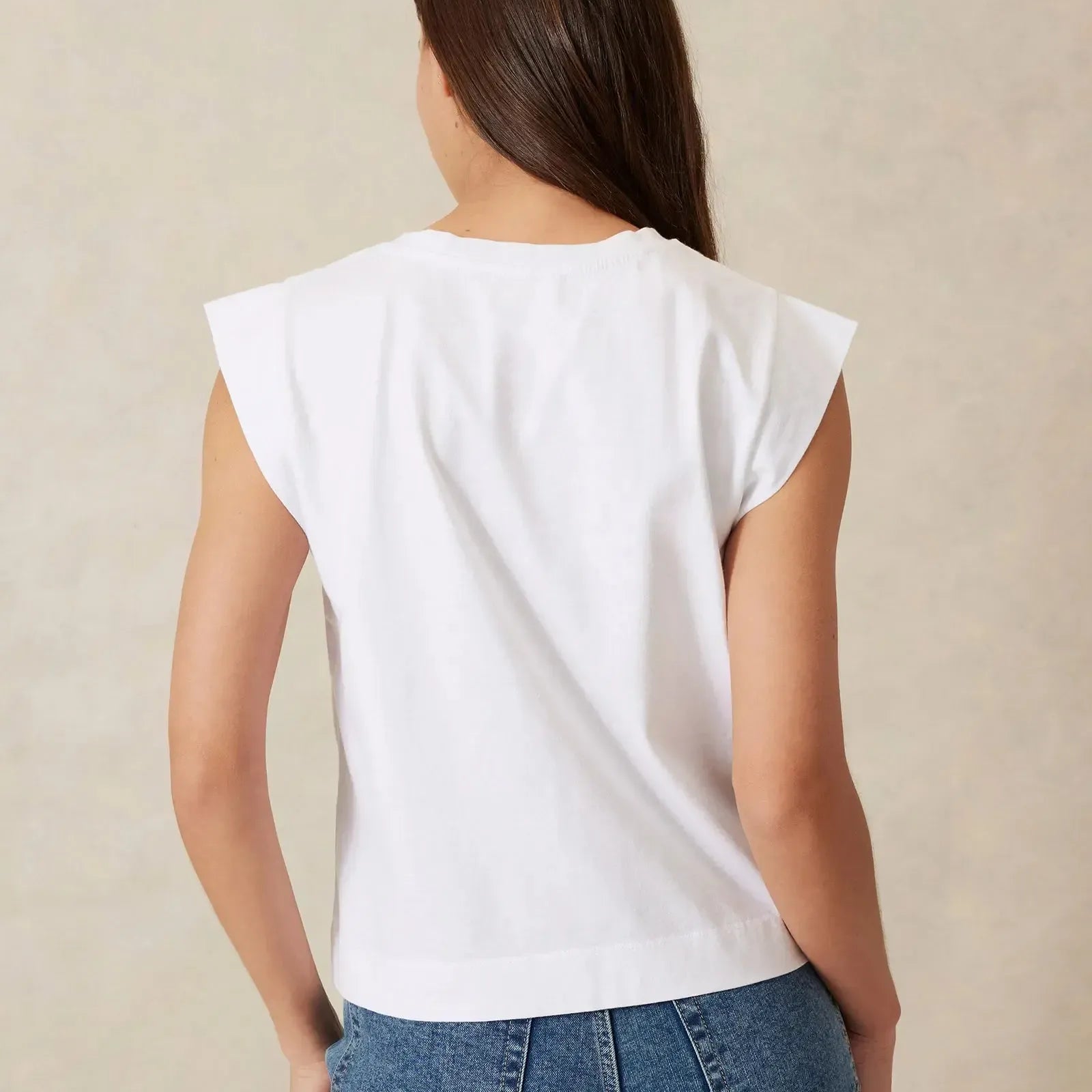 Shoulder Tee - White-Not specified-Lot 39 Store & Cafe