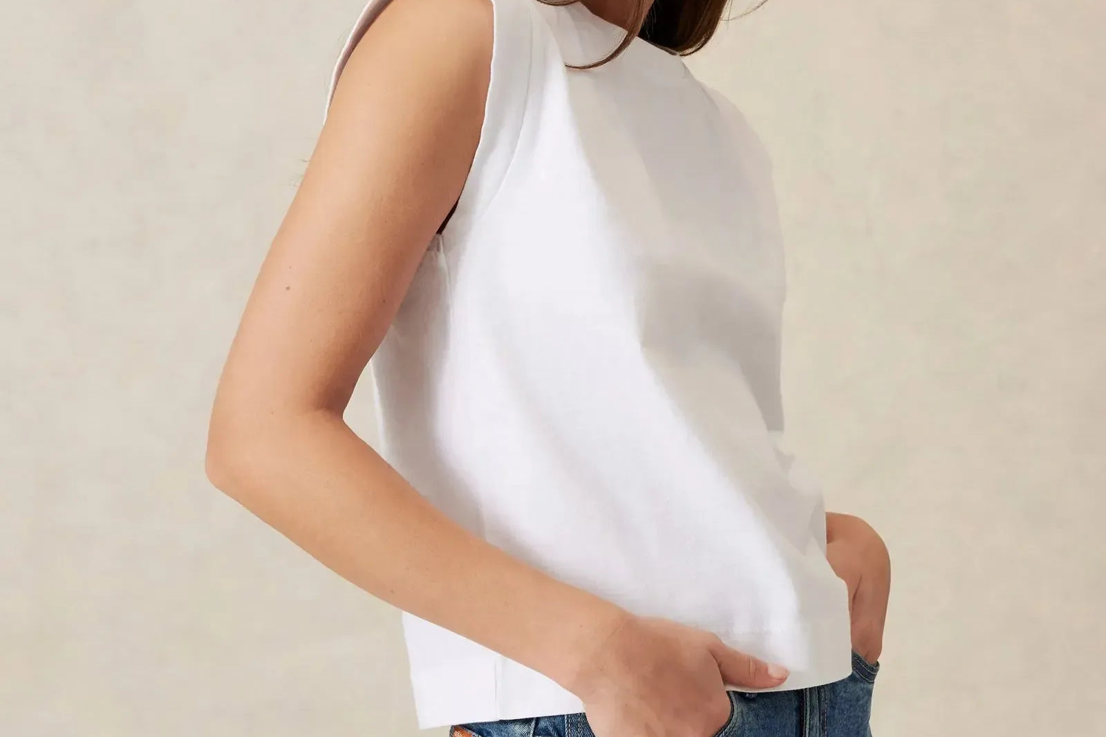 Shoulder Tee - White-Not specified-Lot 39 Store & Cafe