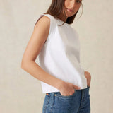 Shoulder Tee - White-Not specified-Lot 39 Store & Cafe