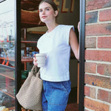 Shoulder Tee - White-Not specified-Lot 39 Store & Cafe
