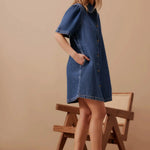 Sienna Denim Dress-Ceres Life-Lot 39 Store & Cafe