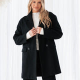 St George Coat - Black-White Closet-Lot 39 Store & Cafe