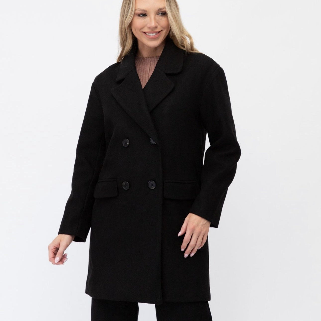 St George Coat - Black-White Closet-Lot 39 Store & Cafe