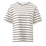 Stevie Slouchy Tee - Choc Stripe-Ceres Life-Lot 39 Store & Cafe