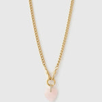 Violet Heart Necklace - Rose Quartz-Arms of Eve-Lot 39 Store & Cafe