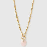 Violet Heart Necklace - Rose Quartz-Arms of Eve-Lot 39 Store & Cafe