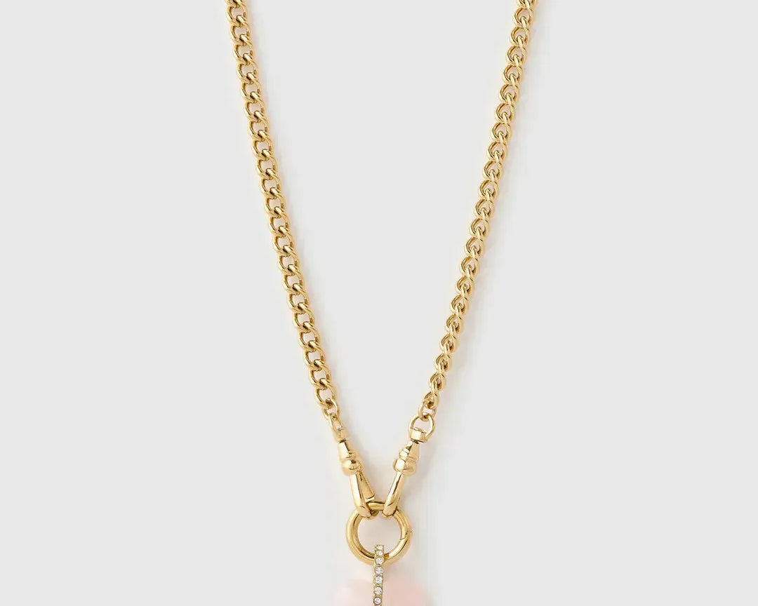 Violet Heart Necklace - Rose Quartz-Arms of Eve-Lot 39 Store & Cafe