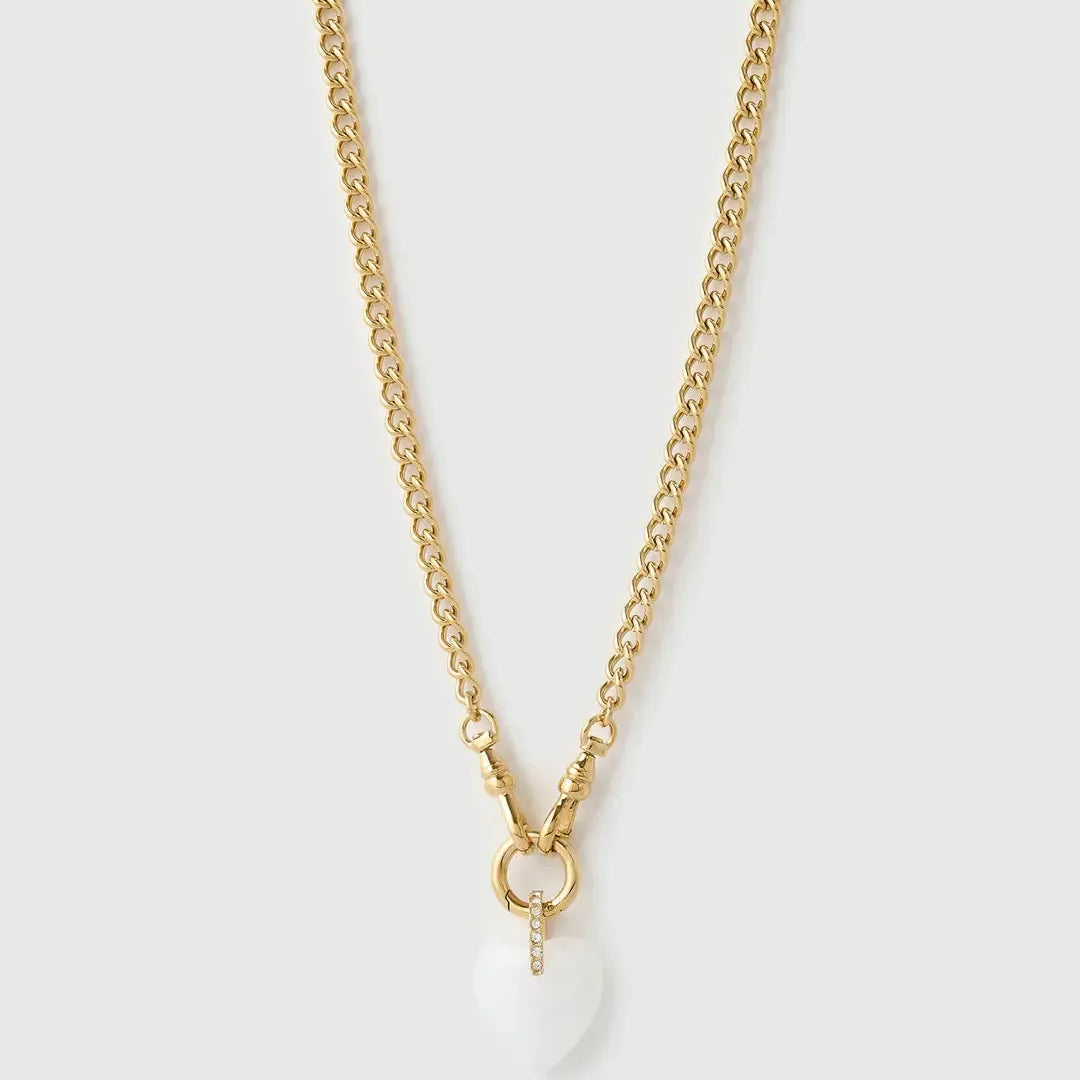 Violet Heart Necklace - White Agate-Arms of Eve-Lot 39 Store & Cafe