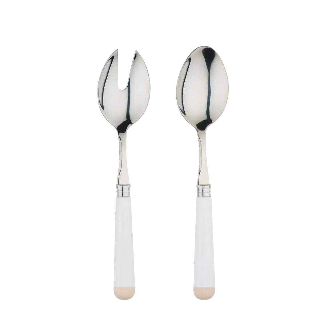 White & Beige Salad Servers-In to the Roundhouse-Lot 39 Store & Cafe