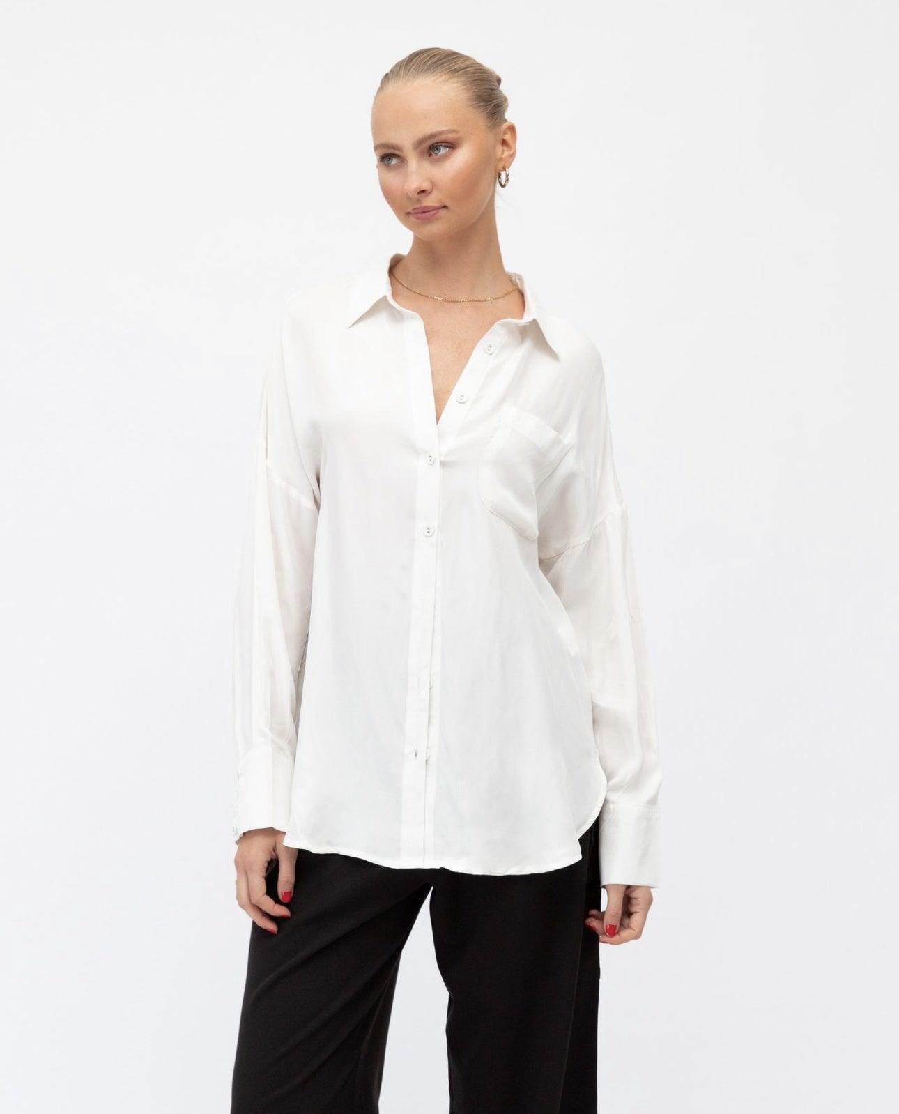 power of the WHITE shirt P・CUPRO SHORT SLV MANY BUTTONS SHIRT 
