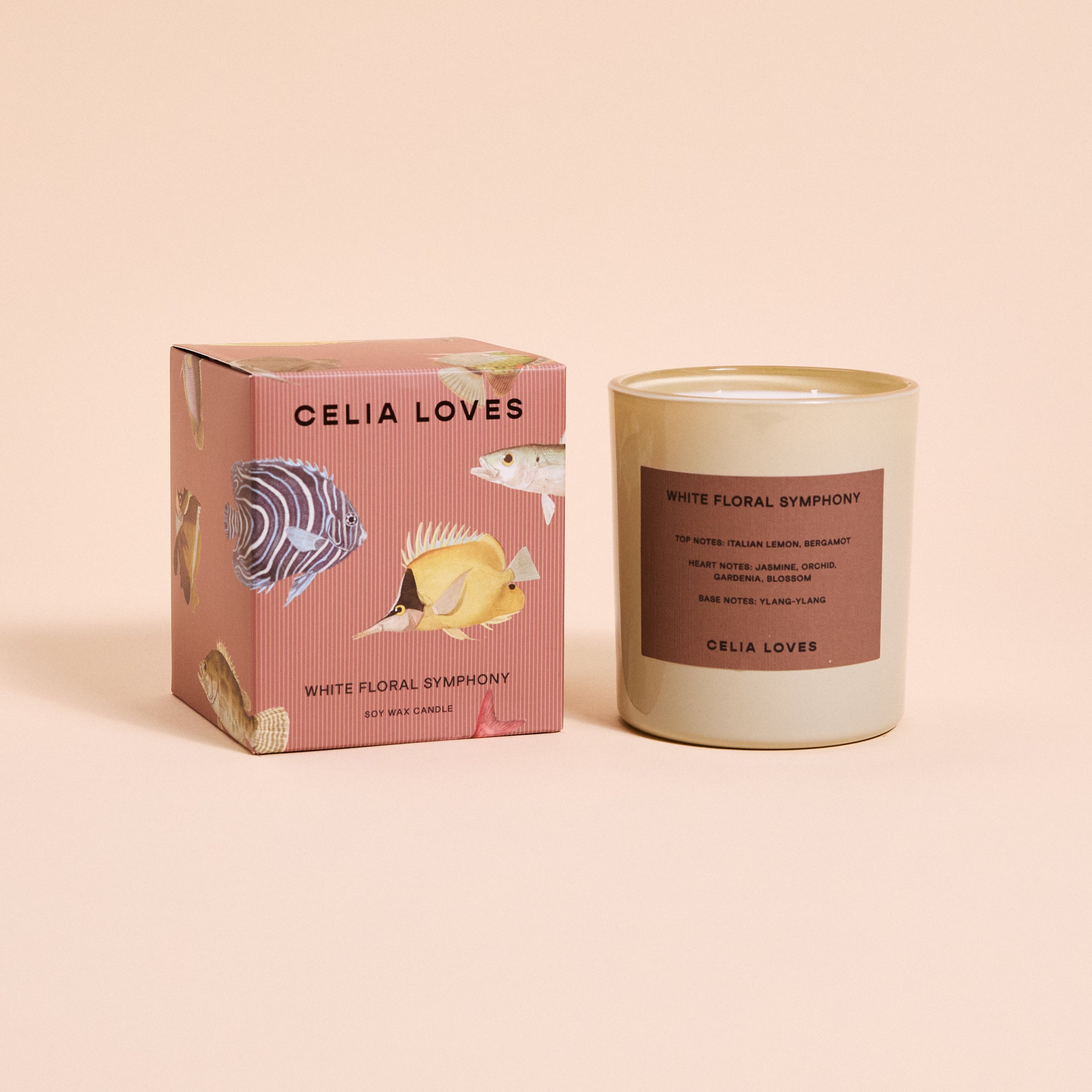 White Floral Symphony Candle-Celia Loves-Lot 39 Store & Cafe