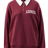 Wren Rugby Sweat - Burgundy-Ceres Life-Lot 39 Store & Cafe