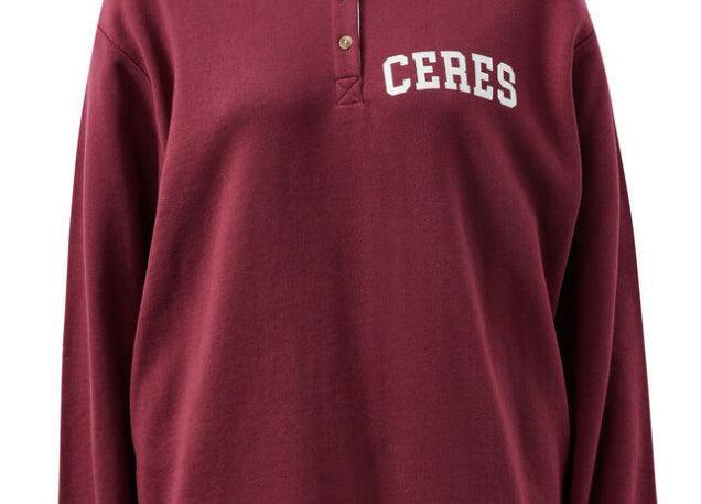 Wren Rugby Sweat - Burgundy-Ceres Life-Lot 39 Store & Cafe