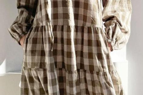 Bobbie Check Dress - Khaki-Little Lies-Lot 39 Store & Cafe